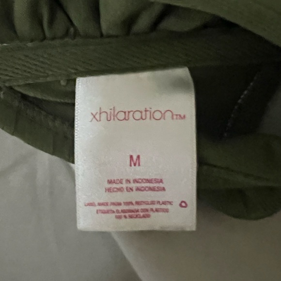 Army Green Button up Bathing Suit Top - Picture 2 of 2